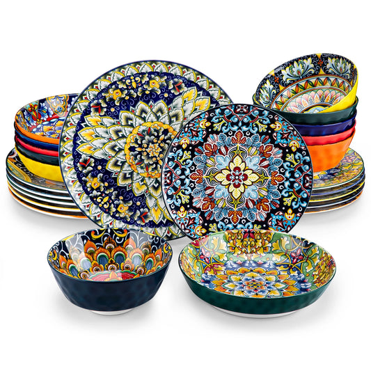 Ceramic Dinnerware Set Stoneware Bohemian