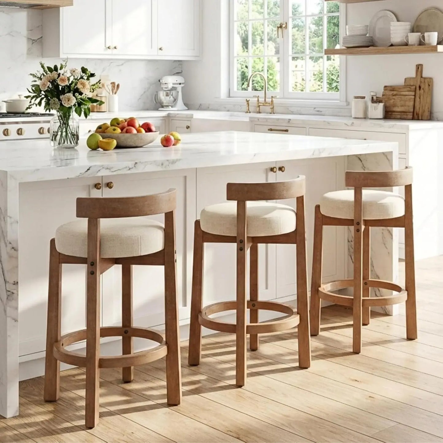 Bar Stools Set of 4, 26.5" Counter Height Bar Stools