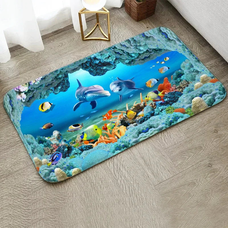 Fun Starfish Shark Floor Mat