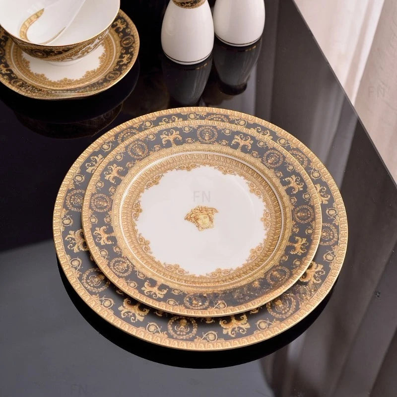 European Luxury Western Dinner Plate Set