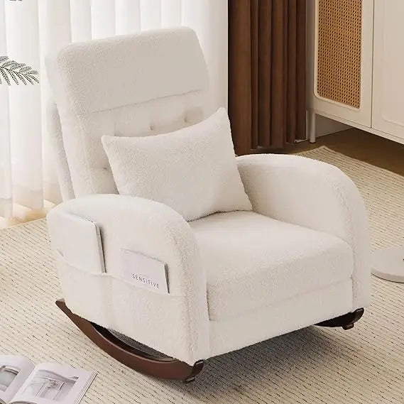 Teddy Fleece Low Seat Rocking Chair