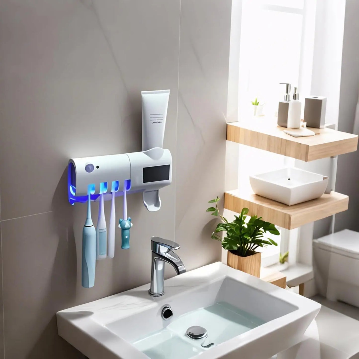 Wall mounted toothpaste dispenser