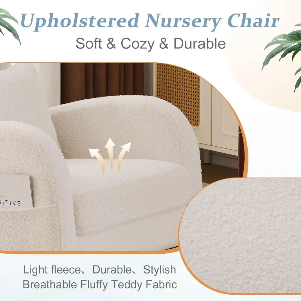 Teddy Fleece Low Seat Rocking Chair