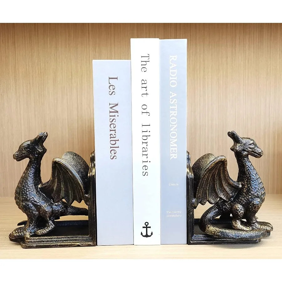 Book End Set with Unique Dragon Design