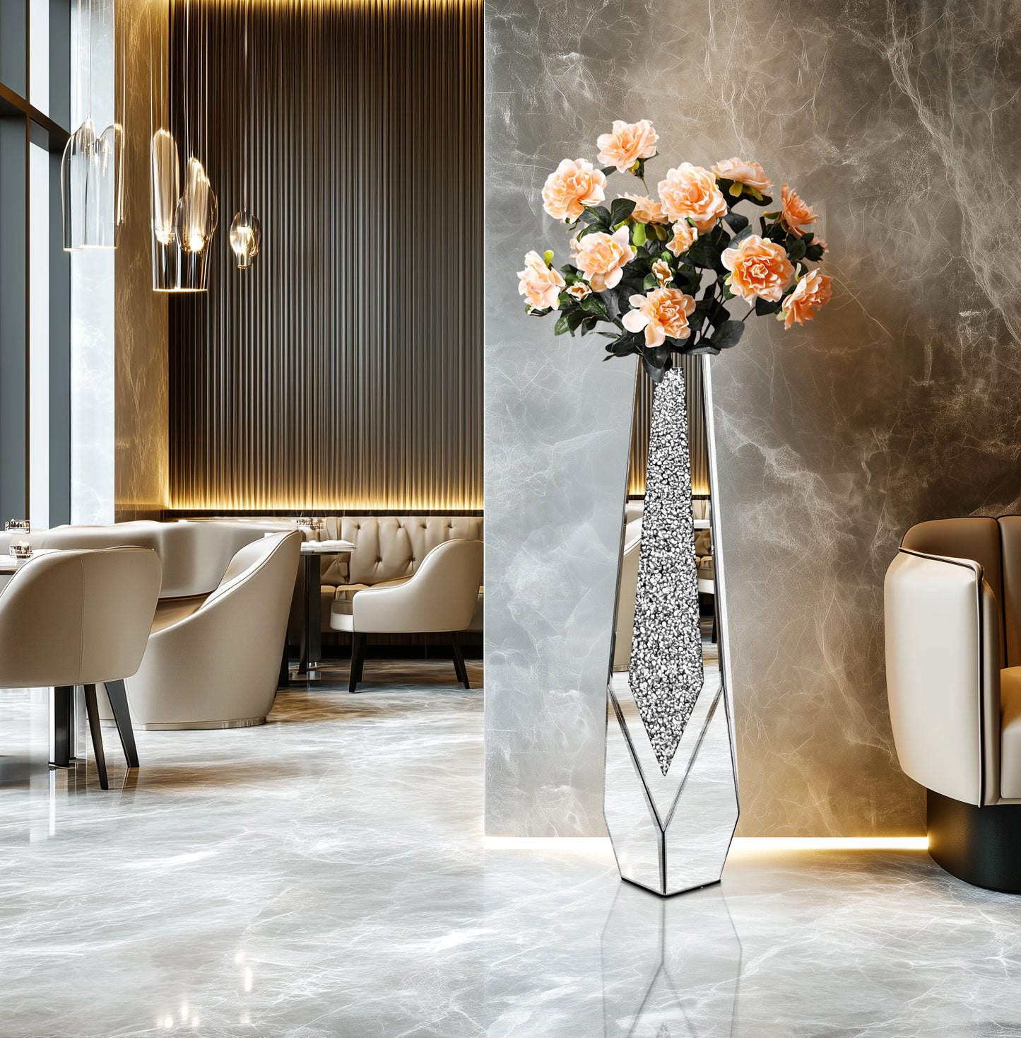 Tall Floor Mirror Vase