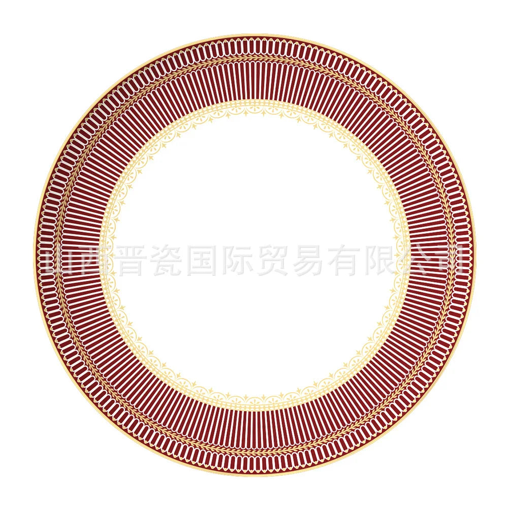 Geometric Pattern Ceramic Dinner Plate