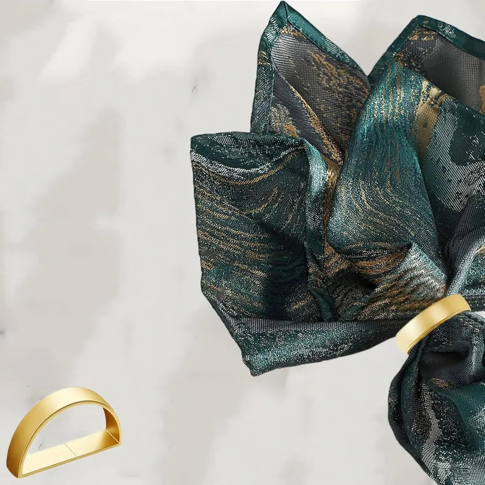 8 Pcs Matt Gold Napkin Rings