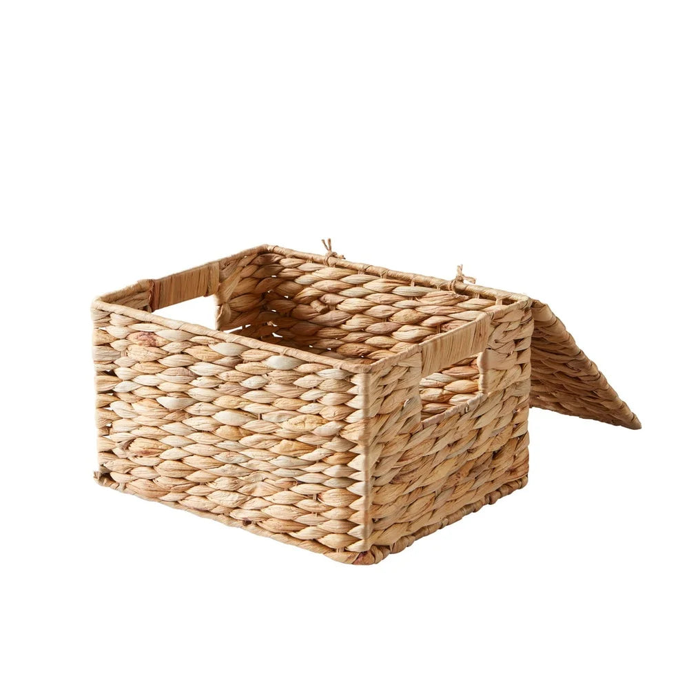 Natural Hyacinth Basket With Lid