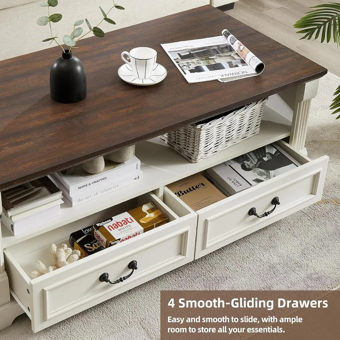 48'' Wood Coffee Table