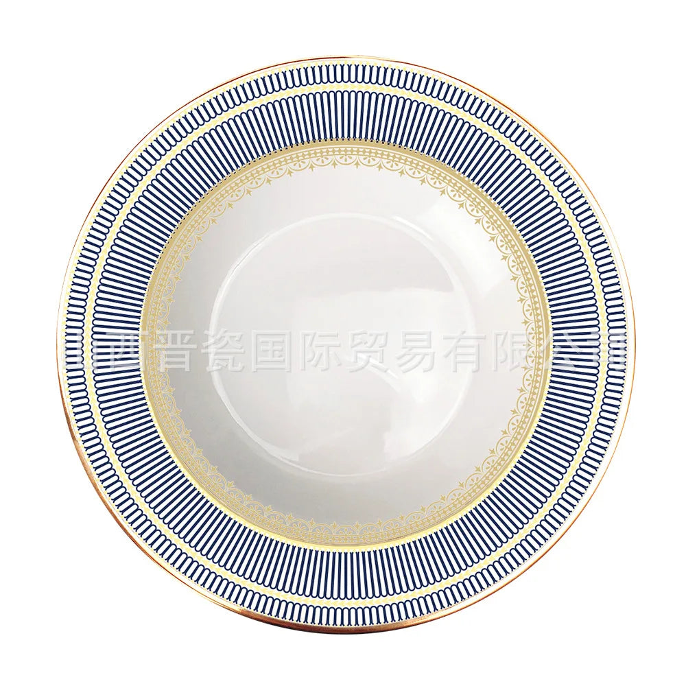 Geometric Pattern Ceramic Dinner Plate