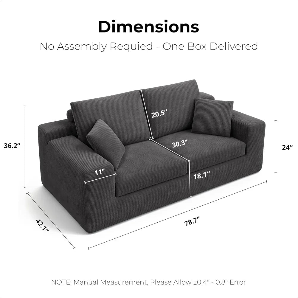 78" Modern Loveseat Sofa in a Box