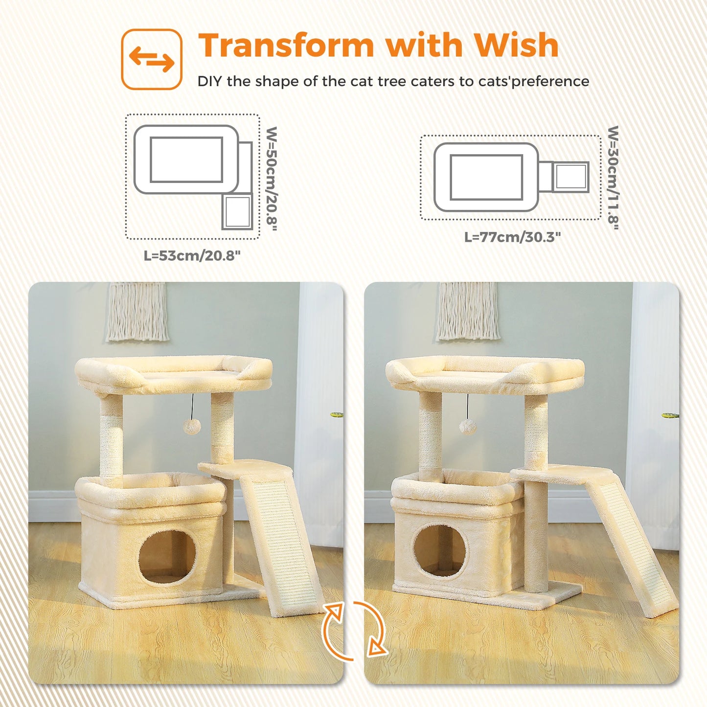 Small Cat Tree for Indoor Cat