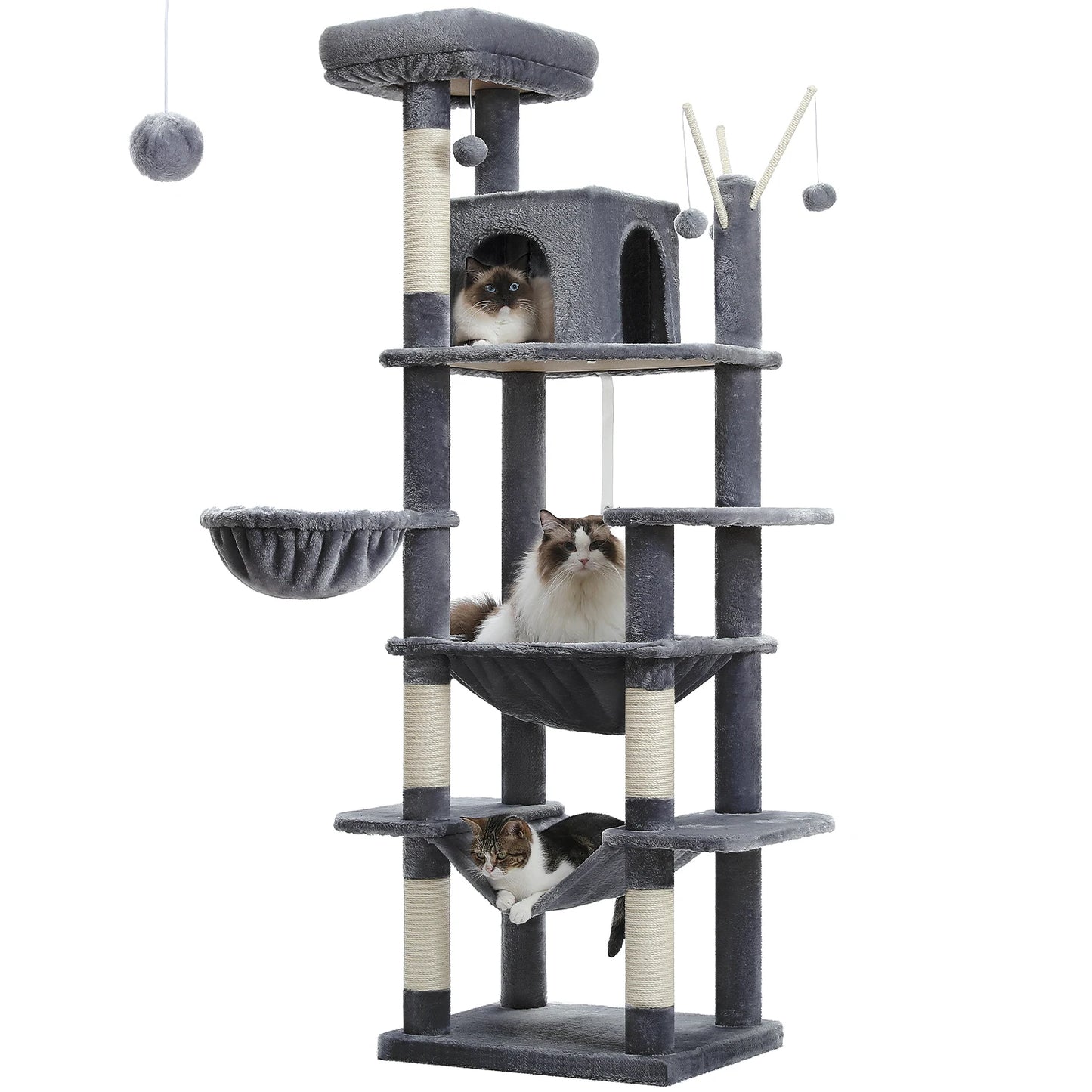 Large Cat Tree Tall Cat Tower for Indoor Cats