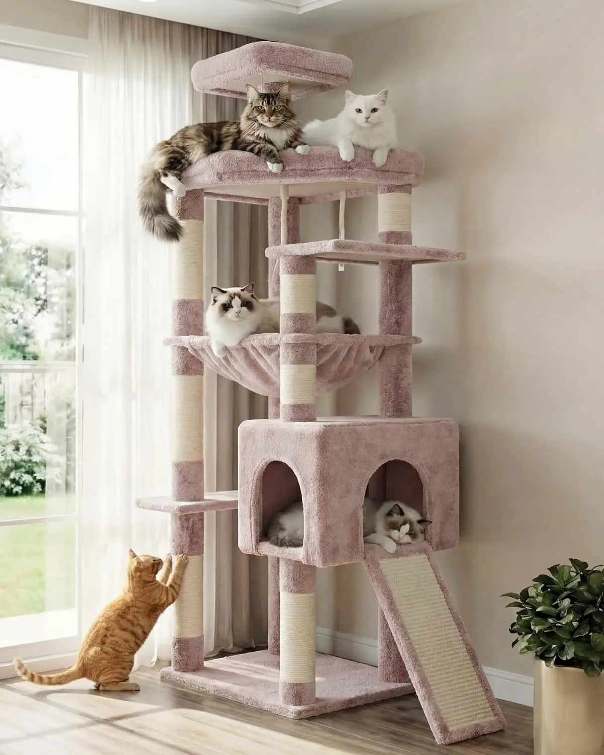 64.2" Cat Tree for Large Indoor Cats