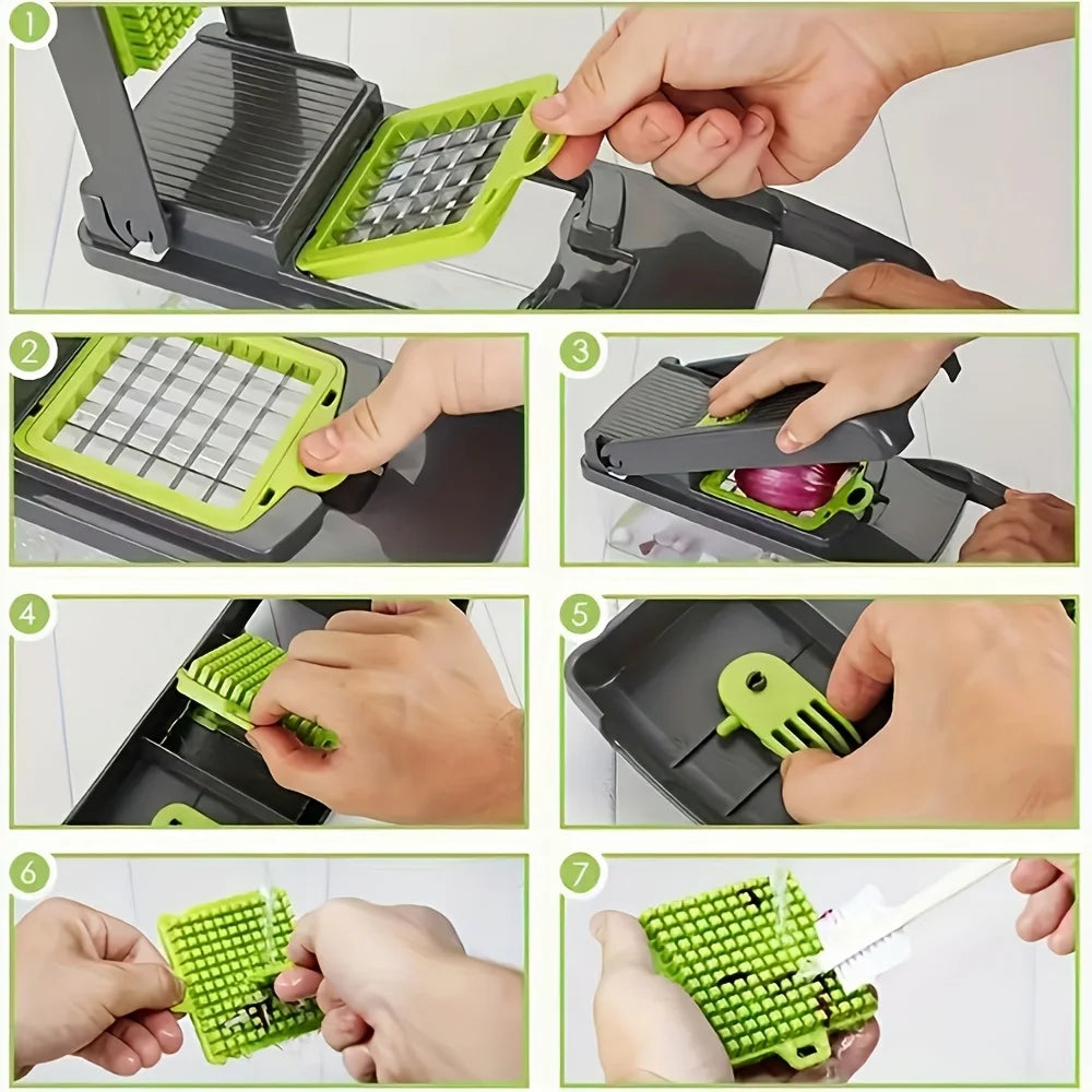 16-in-1 Manual Vegetable Chopper