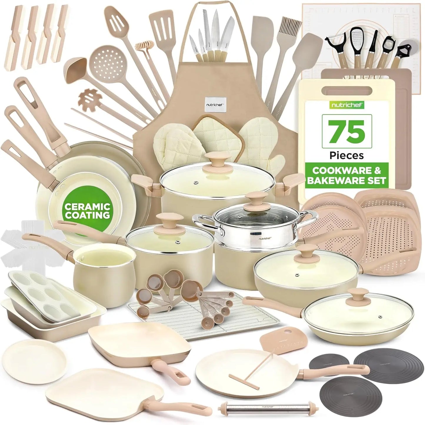 54 Piece Professional Grade Home Kitchen Cookware