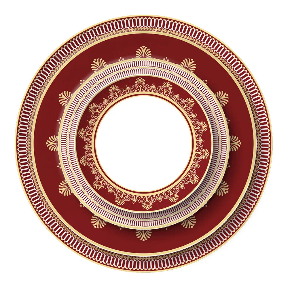 Geometric Pattern Ceramic Dinner Plate