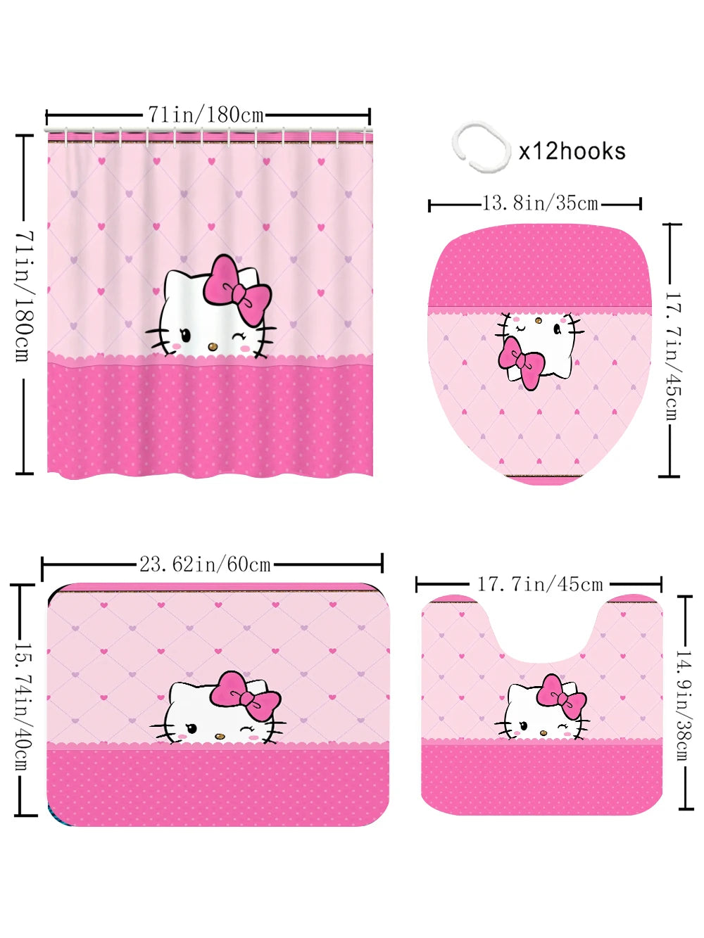 Sanrio Hello Kitty Bathroom Four-Piece Set