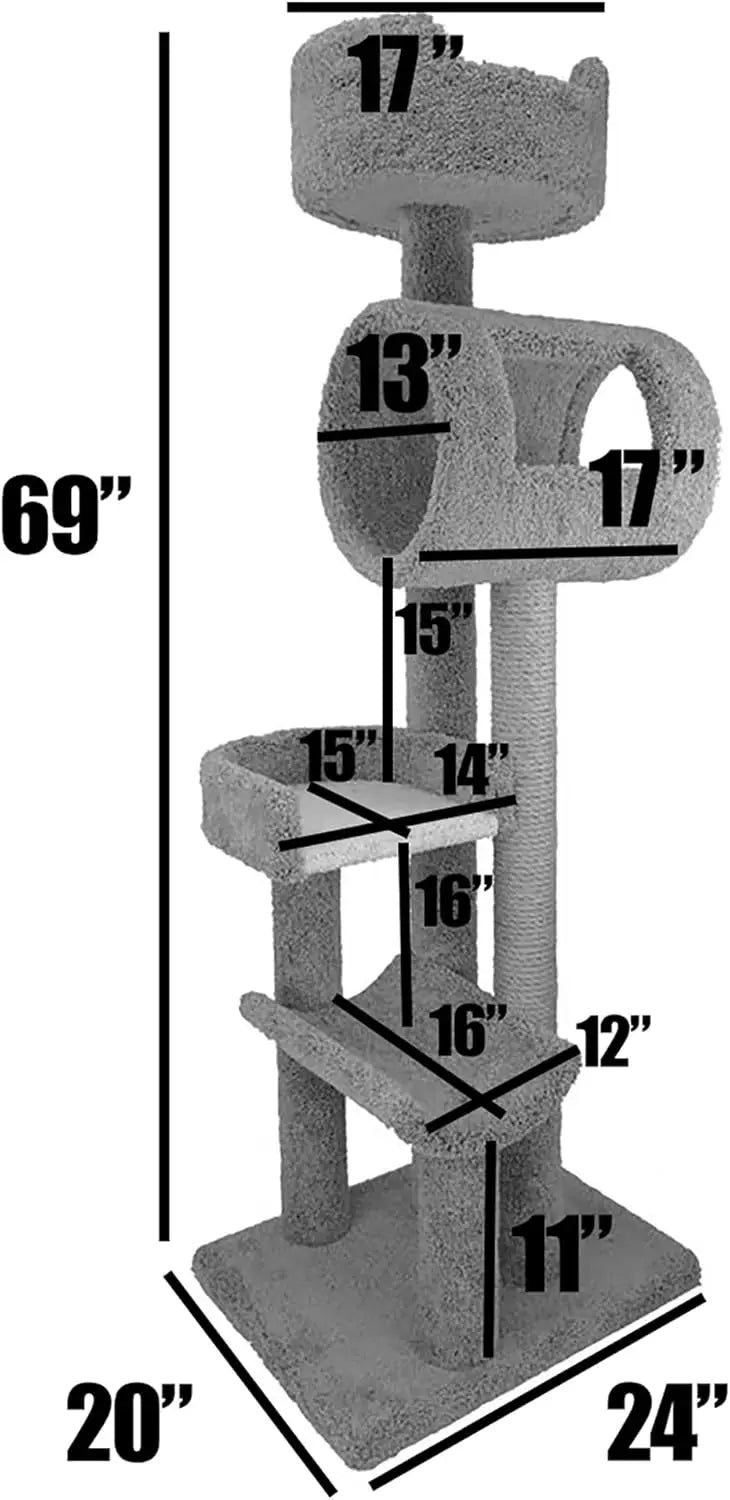 Solid Wood Cat Climbing Tower