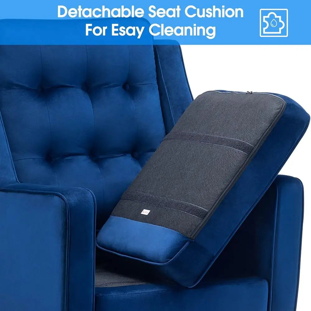 Blue Velvet Accent Chair