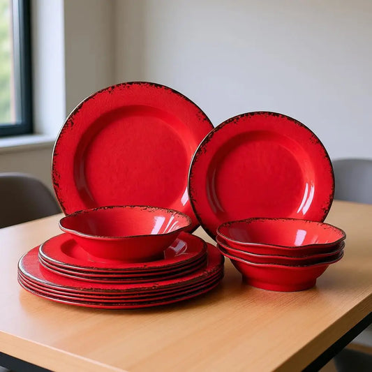 12 Piece Melamine Dinnerware Set