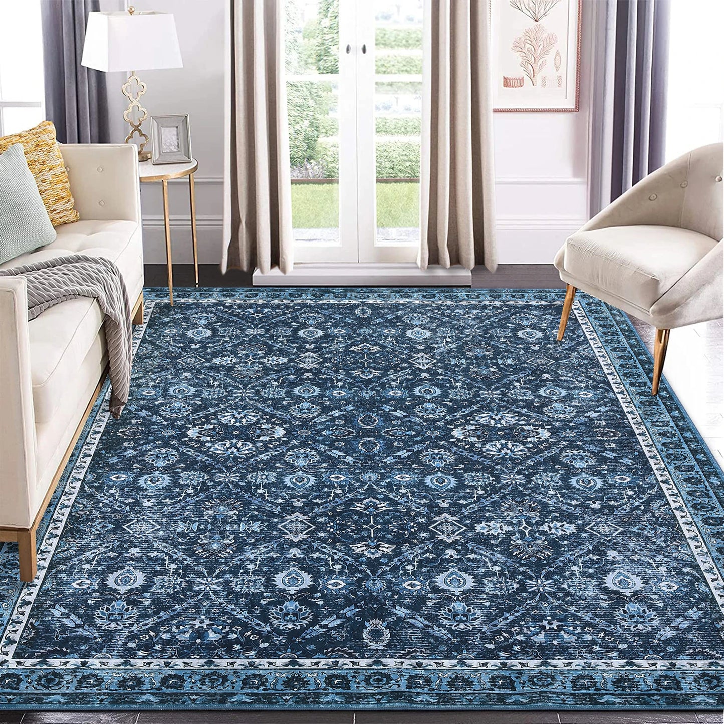 Machine Washable, Non-Slip,Stain & Water Resistant Rug