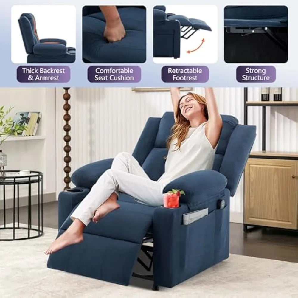 Adult Recliner Chair with Massage and Heat