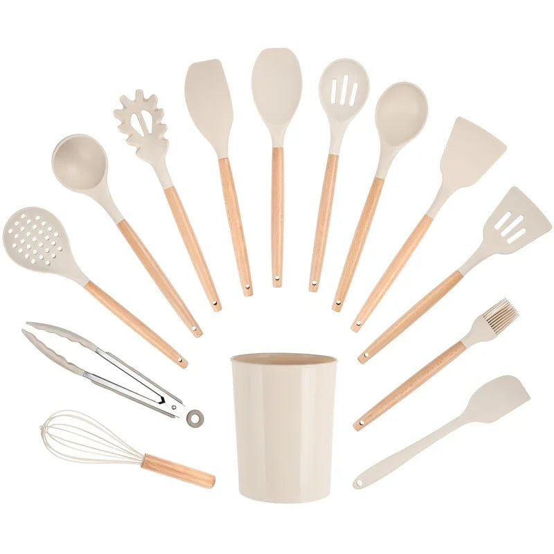 14Pcs Kitchen Cooking Utensil Set With Caddy