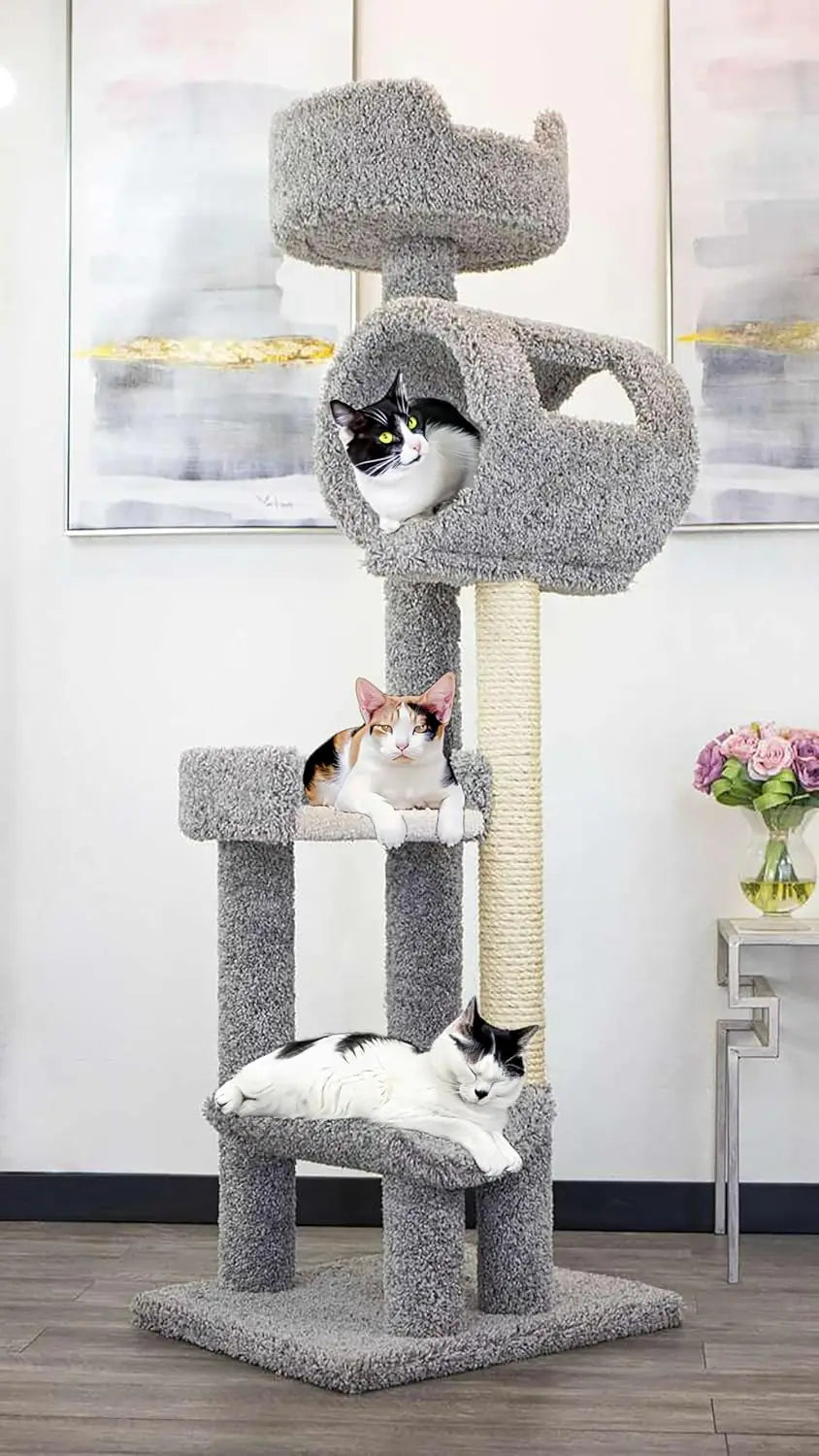 Solid Wood Cat Climbing Tower