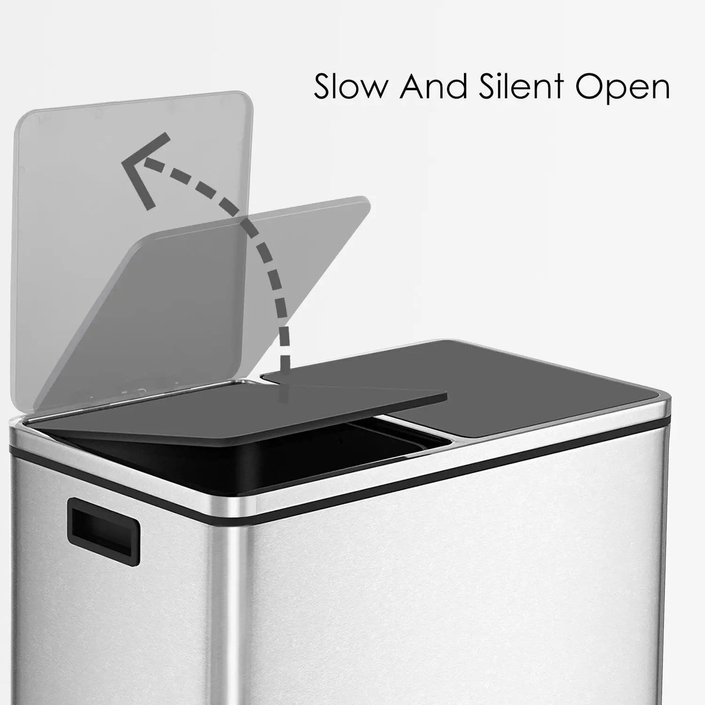 16 Gal Stainless Steel Kitchen Trash Can