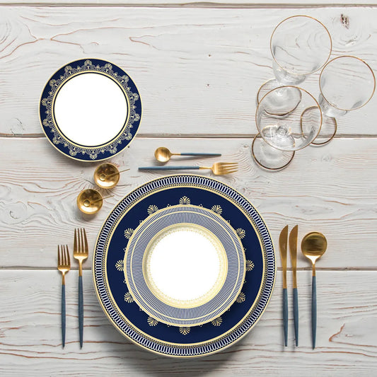 Geometric Pattern Ceramic Dinner Plate