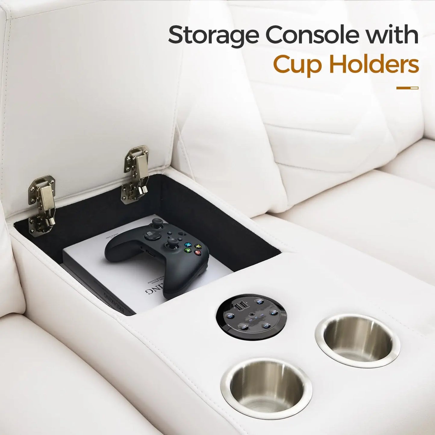 TODRANI Manual Recliner Loveseat with Bass Speaker