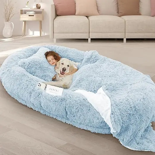 Oversized 71x45x12 Grey Memory Foam Dog Bed