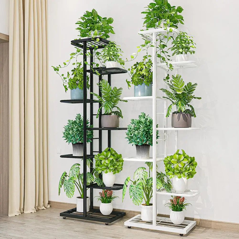 Metal Plant Stand 7 Tier 8 Flower Pot Holder Shelf