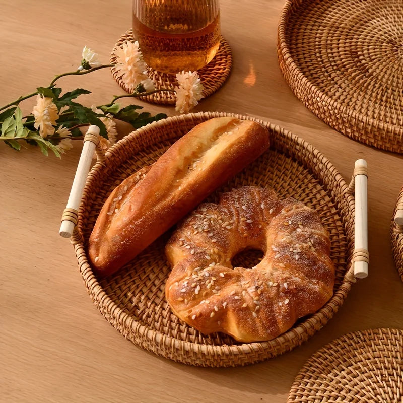1Pc Handcrafted Natural Rattan