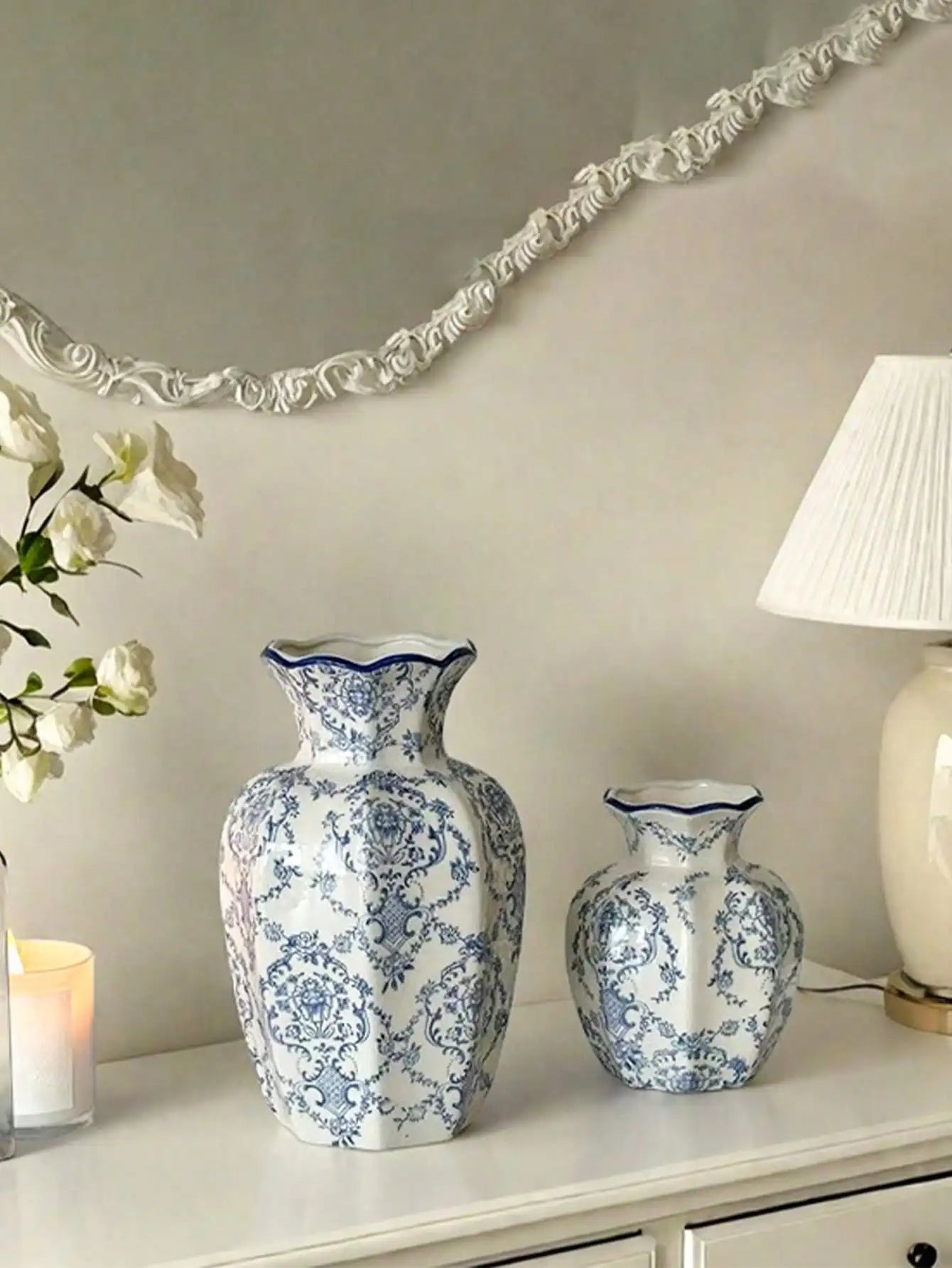 1 Pc Blue & White Porcelain Vase
