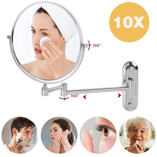 10X Magnifying Wall Mounted Makeup Mirror