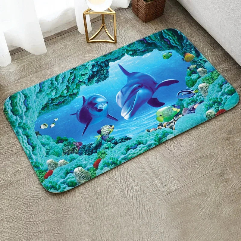 Fun Starfish Shark Floor Mat