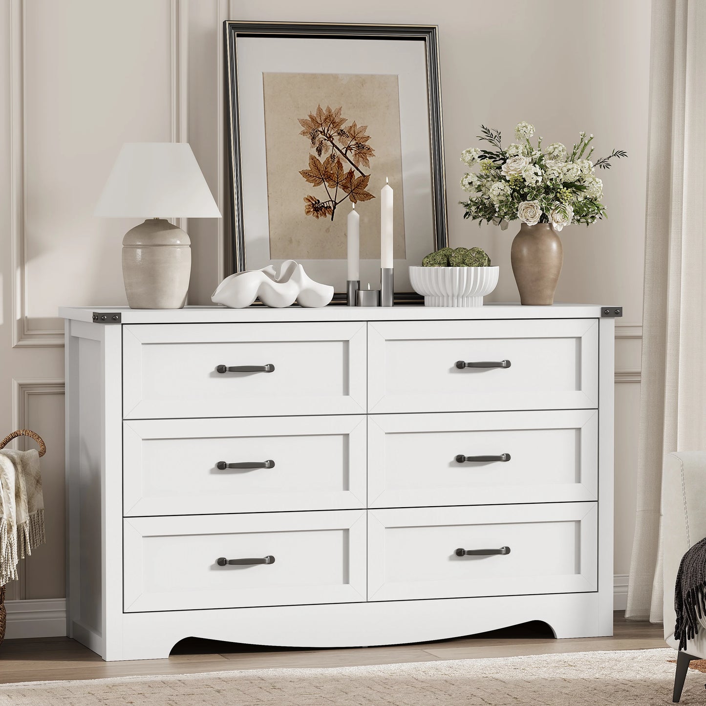 Farmhouse 6 Drawer Dresser
