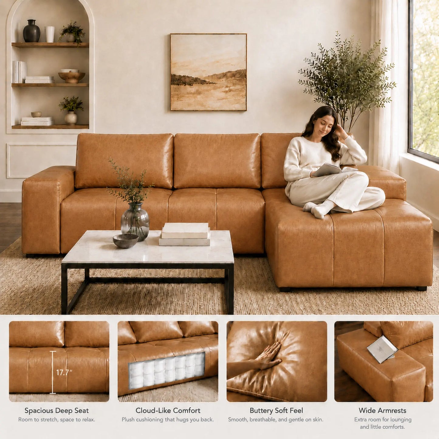 Cloud Sectional Sofa with Chaise