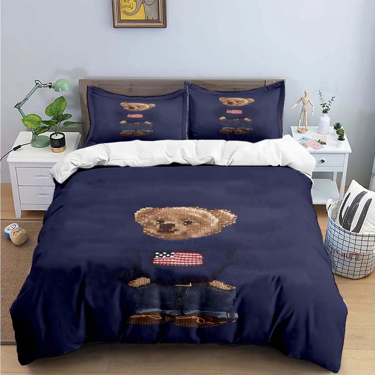 Bear Bedding Set Single Twin Full King Size
