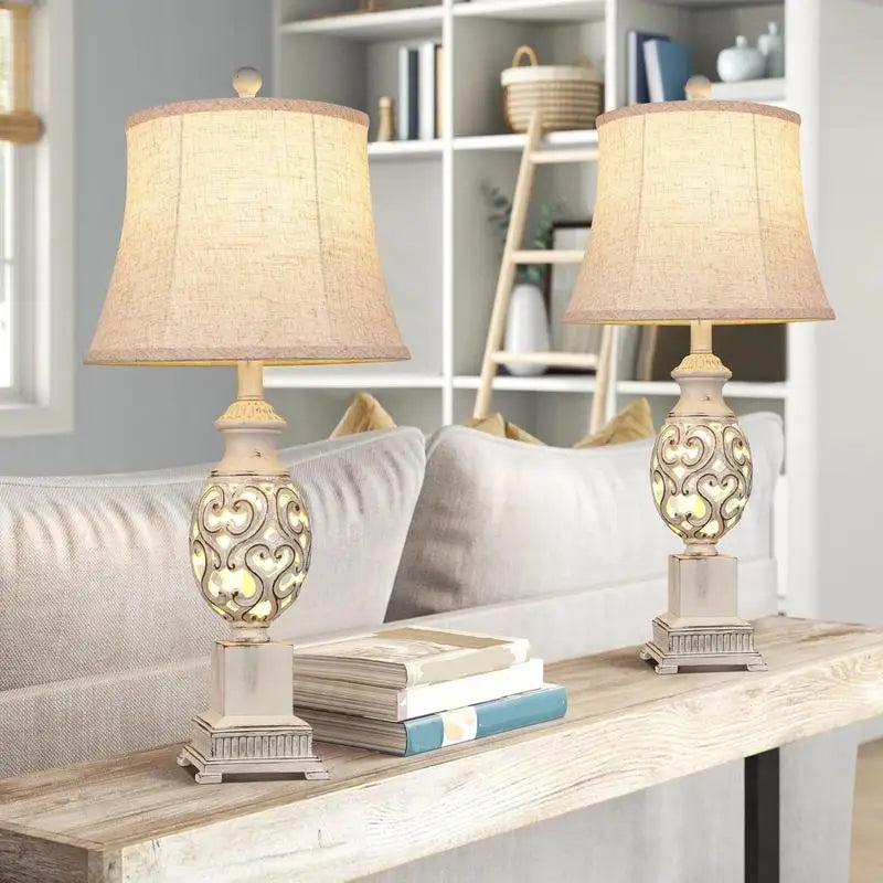 Set of 2 Table Lamps, 28"