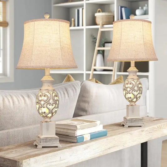 Set of 2 Table Lamps, 28"