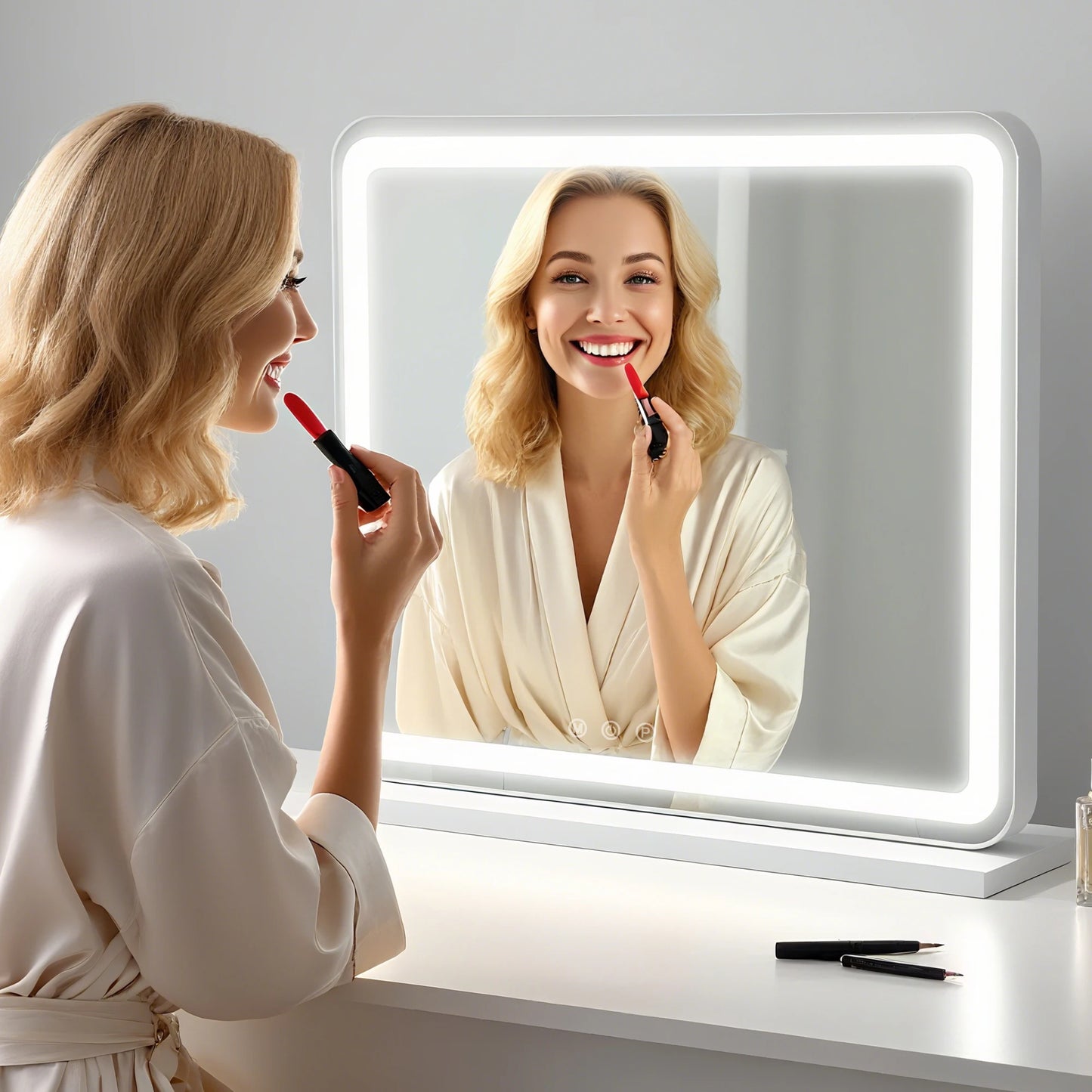LED Vanity Mirror With Lights Aluminum Frame