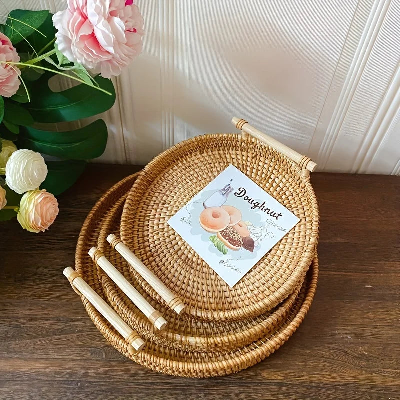 1Pc Handcrafted Natural Rattan