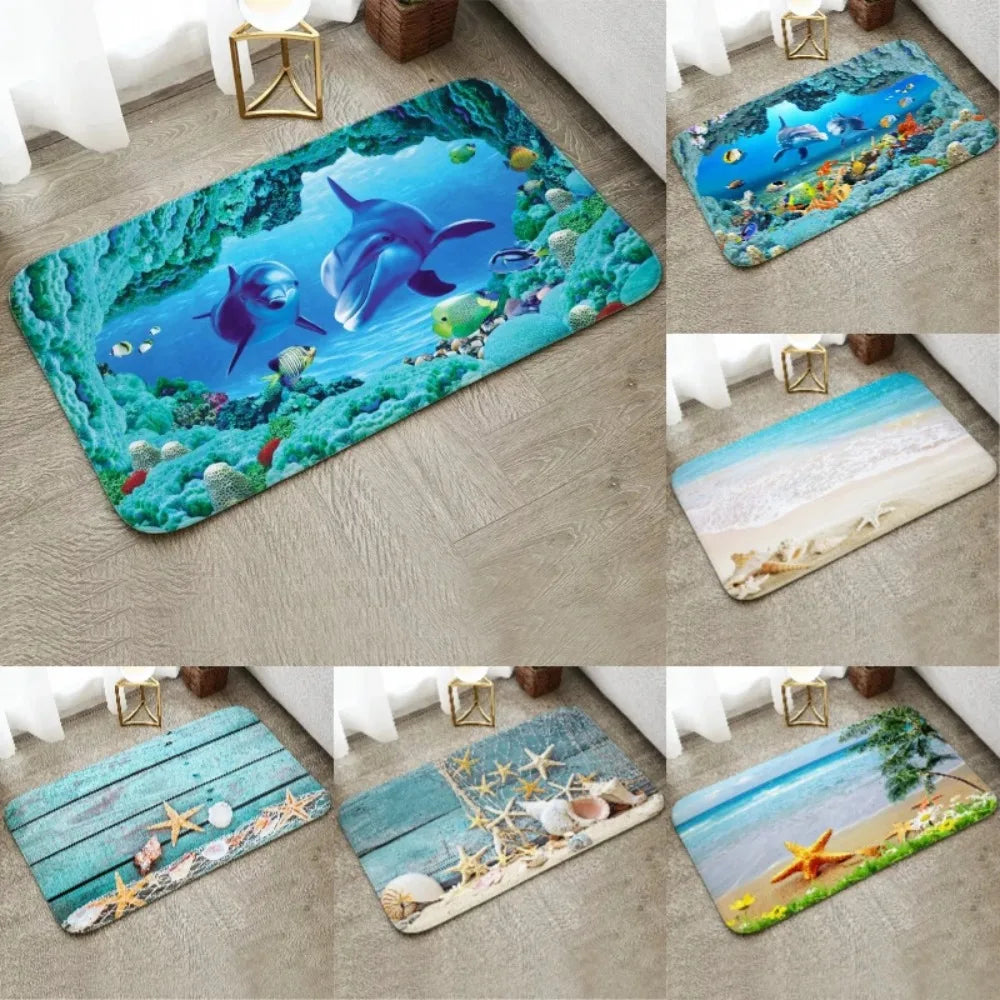 Fun Starfish Shark Floor Mat
