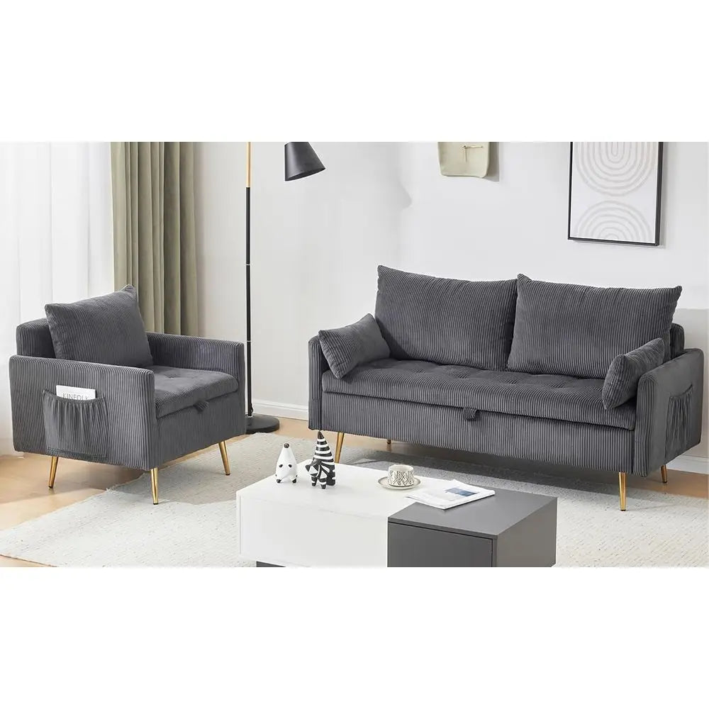 3-Seater Storage Sofa And Loveseat Set