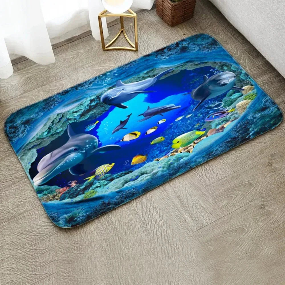 Fun Starfish Shark Floor Mat