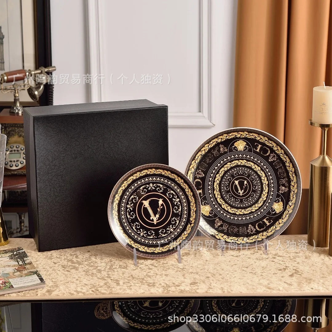 European Luxury Western Dinner Plate Set