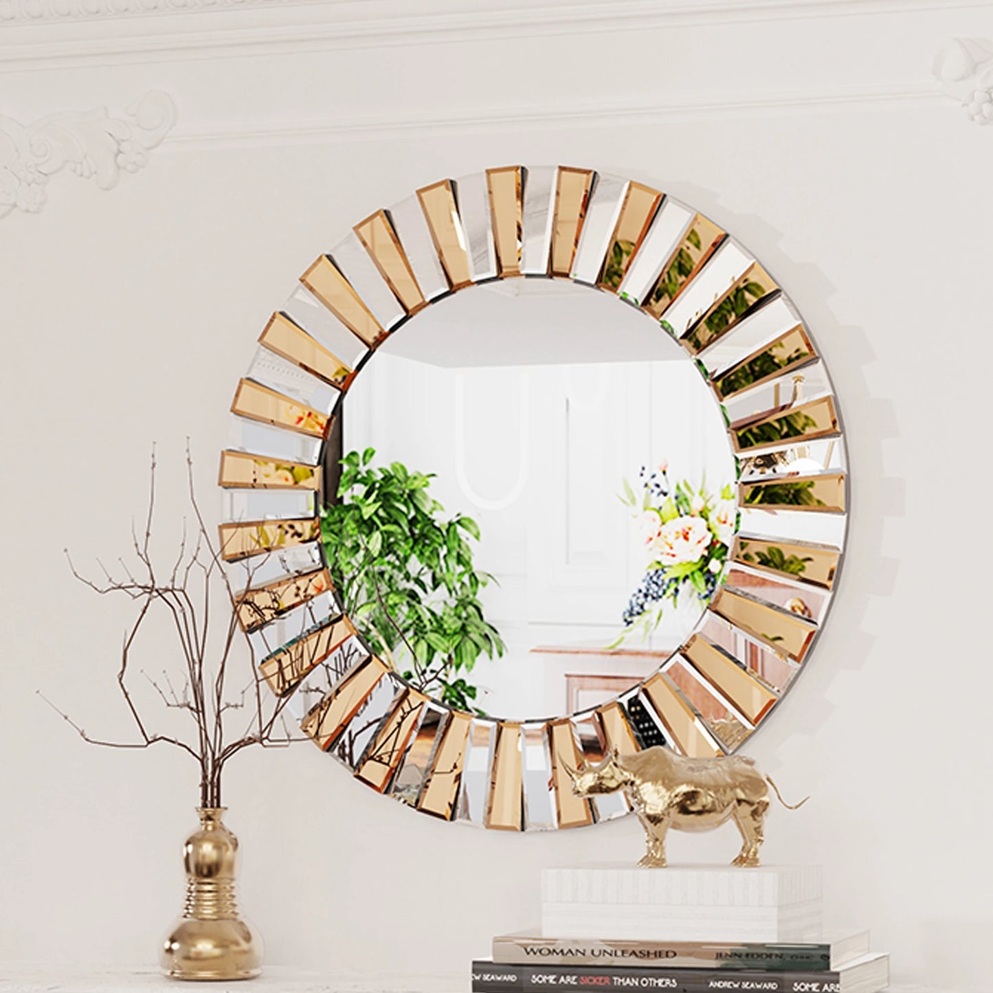 Decorative Mirrors Round Sunburst Wall Mirror